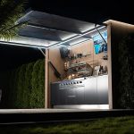 Outdoor stainless steel lift grill