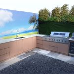 Stainless steel barbecue grill combination