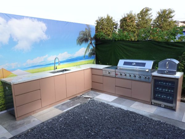 Stainless steel barbecue grill combination